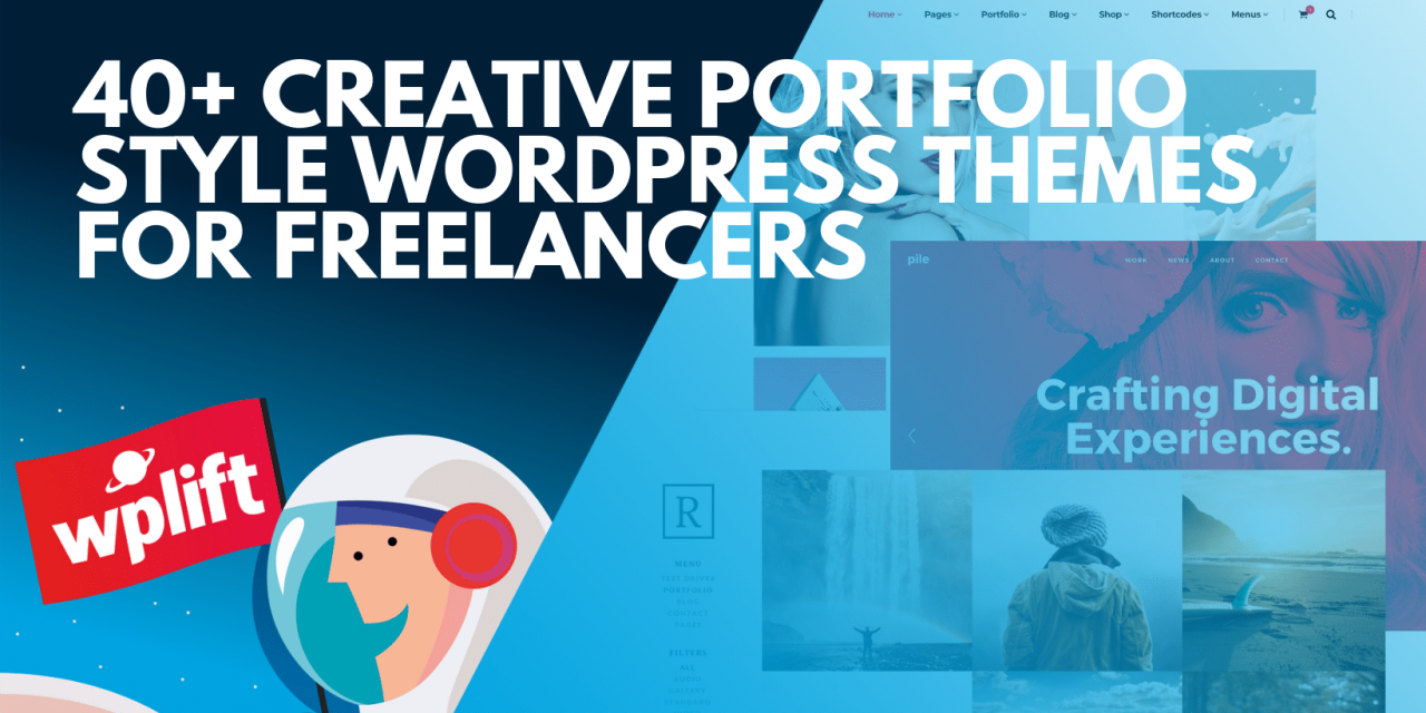 40+ Creative Portfolio Style WordPress Themes for Freelancers