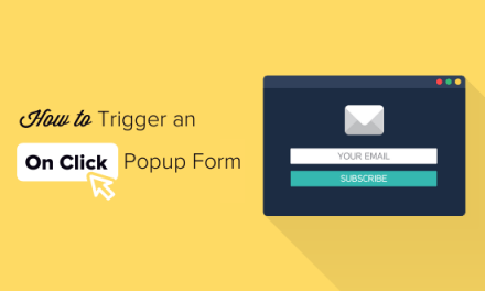 How to Open a WordPress Popup Form On Click of Link or Image