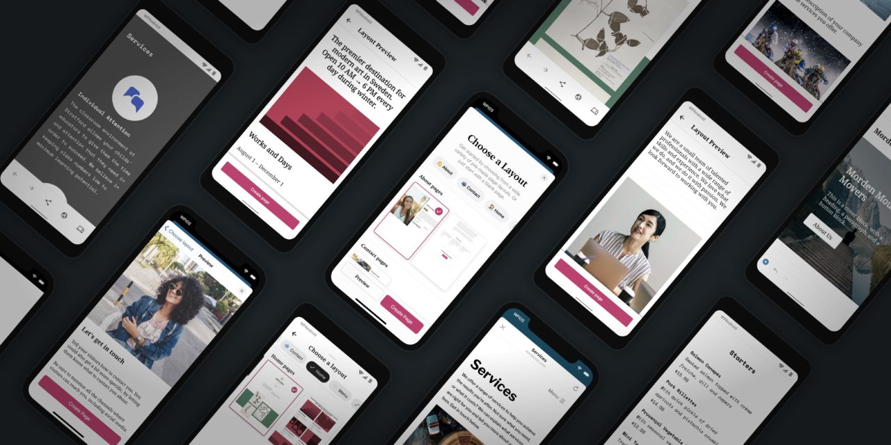 Build a Beautiful Site in the WordPress Mobile Apps with Predesigned Page Layouts