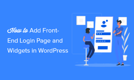 How to Add Front-End Login Page and Widgets in WordPress