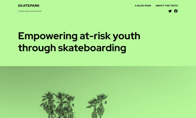 Skatepark Is a Bold and Vibrant Block Theme for Events and Organizations
