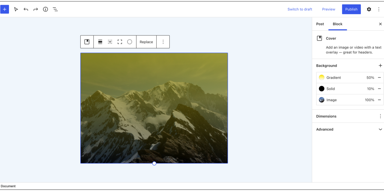 Gutenberg Contributors Explore Expanding Background Image Block Support and Refining UI for Background Tools