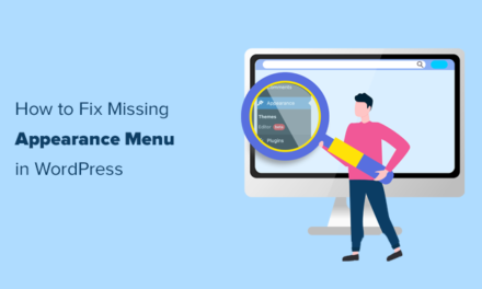 How to Fix Missing Appearance Menu in WordPress Admin