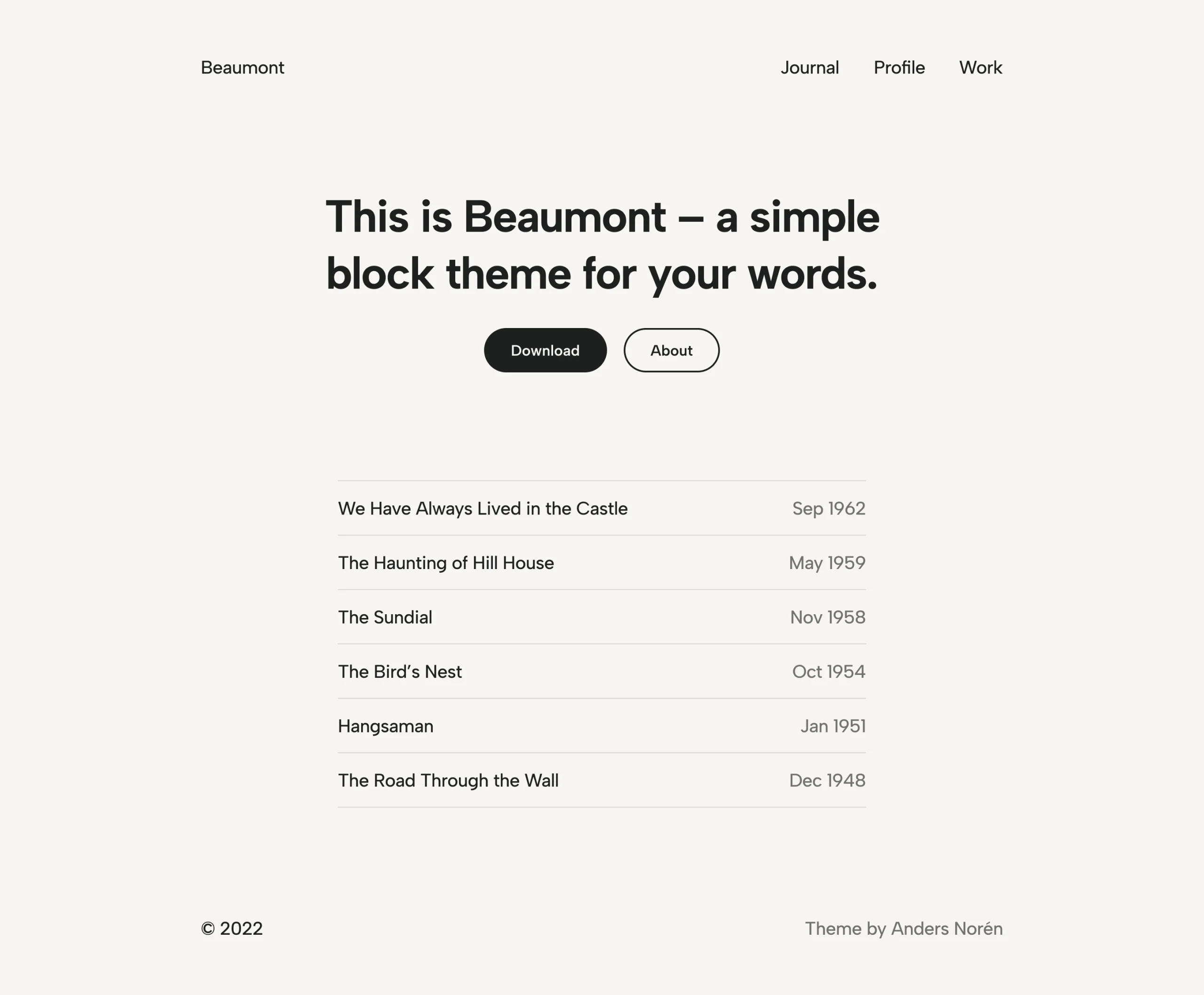 Beaumont: A New WordPress Block Theme with a Focus on Longform Writing