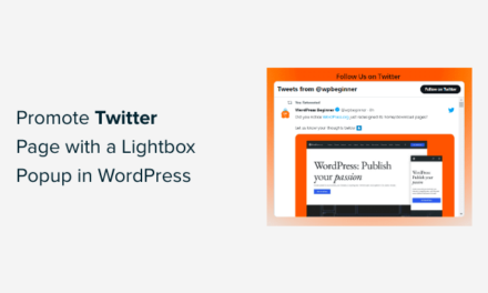 How to Promote Your Twitter Page in WordPress with a Popup
