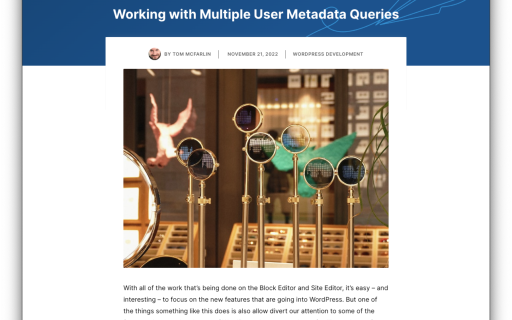 Working with Multiple User Metadata Queries