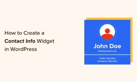 How to Create a Contact Info Widget in WordPress