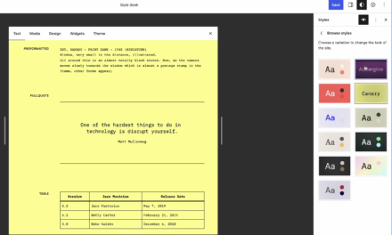 Gutenberg 14.8 Overhauls Site Editor Interface, Adds Style Book