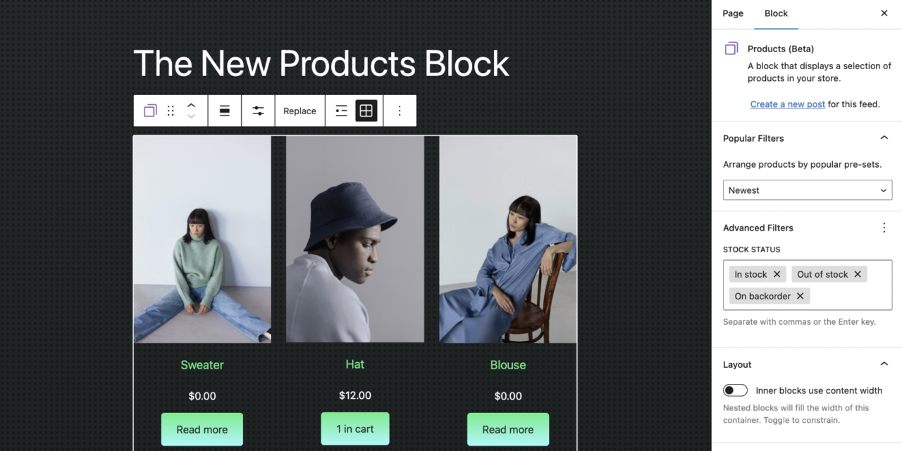 WooCommerce 7.3 Introduces New Products Block in Beta