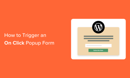 How to Open a WordPress Popup Form On Click of Link or Image