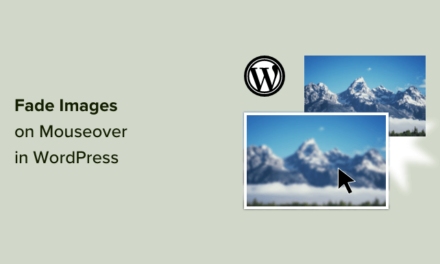 How to Fade Images on Mouseover in WordPress (Simple & Easy)