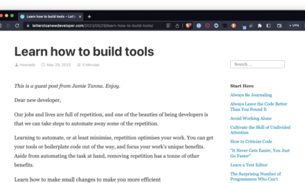 Don’t Forget: Remember to Build Tools