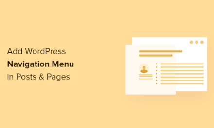 How to Add WordPress Navigation Menu in Posts / Pages